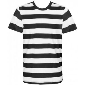 I Love Fancy Dress Adults Black and White Striped Short Sleeve Top - Medium I Love Fancy Dress Adults Black and White Striped Short Sleeve Top - Medium