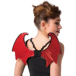 XS-Stock.com Ltd Adults Shiny Red Satanic Devil Wings Black Sequins Halloween 50cm XS-Stock.com Ltd Adults Shiny Red Satanic Devil Wings Black Sequins Halloween 50cm
