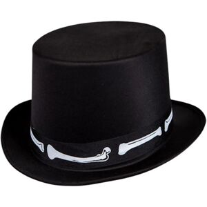 XS-Stock.com Ltd Adults Top Hat With Bones Black Satin Voodoo Fancy Dress XS-Stock.com Ltd Adults Top Hat With Bones Black Satin Voodoo Fancy Dress
