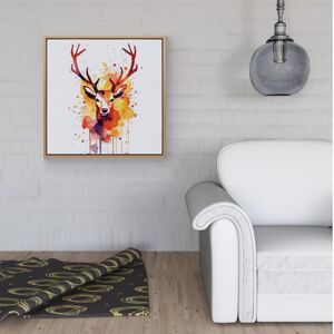 WRT Ltd Watercolour Stag Face Framed Canvas - 40" x 40" - Pine WRT Ltd Watercolour Stag Face Framed Canvas - 40" x 40" - Pine