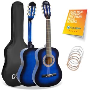 NORMANS (BURTON UPON TRENT) LIMITED 3rd Avenue 1/2 Size Classical Guitar Pack - Blueburst NORMANS (BURTON UPON TRENT) LIMITED 3rd Avenue 1/2 Size Classical Guitar Pack - Blueburst