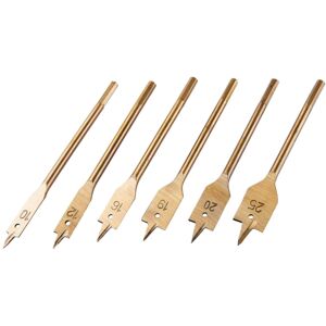 XS-Stock.com Ltd Amtech Titanium 6 Piece Flat Wood Drill Bit Set XS-Stock.com Ltd Amtech Titanium 6 Piece Flat Wood Drill Bit Set