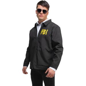 XS-Stock.com Ltd Mens FBI Jacket Black Printed Both Sides Special Ops Fancy Dress - L XS-Stock.com Ltd Mens FBI Jacket Black Printed Both Sides Special Ops Fancy Dress - L