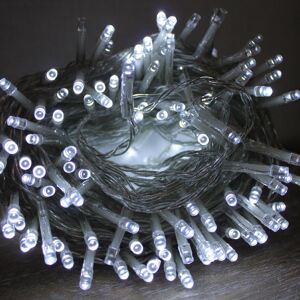 Best Artificial Ltd Connectable Outdoor Waterproof LED String Lights - Bright White with Clear Cable - 100 LED's (10m) - Low Voltage Plug Best Artificial Ltd Connectable Outdoor Waterproof LED String Lights - Bright White with Clear Cable - 100 LED's (10m) - Low Voltage Plug
