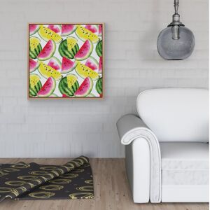 WRT Ltd Colourful Melon Pattern Framed Canvas - 30" x 30" - Pine WRT Ltd Colourful Melon Pattern Framed Canvas - 30" x 30" - Pine