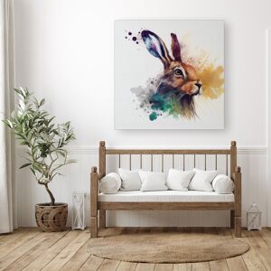 WRT Ltd Hare Close Up Splashart Canvas - Medium 16" x 16" WRT Ltd Hare Close Up Splashart Canvas - Medium 16" x 16"