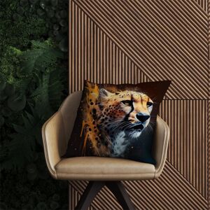 WRT Ltd Cheetah Face Splashart Dark Background Outdoor Cushion - 60cm x 60cm WRT Ltd Cheetah Face Splashart Dark Background Outdoor Cushion - 60cm x 60cm