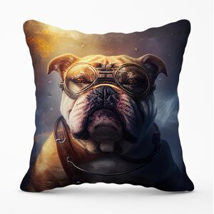 WRT Ltd Bulldog Splashart Golden Cushions - 45cm x 45cm WRT Ltd Bulldog Splashart Golden Cushions - 45cm x 45cm