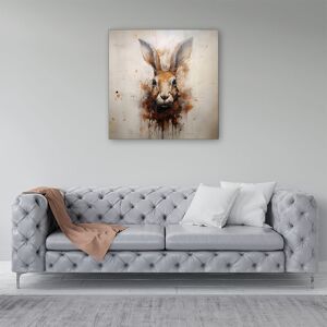 WRT Ltd Watercolour Hare Face Canvas - Small 10" x 10" WRT Ltd Watercolour Hare Face Canvas - Small 10" x 10"