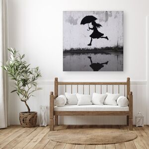 WRT Ltd Jumping Over Puddles Canvas - Large 30" x 30" WRT Ltd Jumping Over Puddles Canvas - Large 30" x 30"