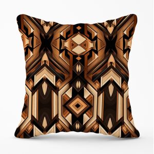 WRT Ltd Black And Brown Intricate Pattern Cushions - 45cm x 45cm WRT Ltd Black And Brown Intricate Pattern Cushions - 45cm x 45cm