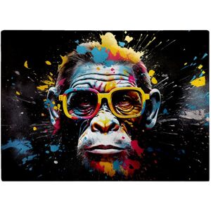 WRT Ltd Coloured Splashart Monkey Face Glass Chopping Board WRT Ltd Coloured Splashart Monkey Face Glass Chopping Board