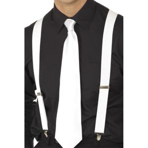 Why Not Shop UK Ltd Mens White Elasticated Braces Why Not Shop UK Ltd Mens White Elasticated Braces