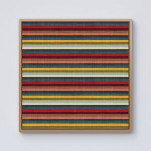 WRT Ltd Multicolour Striped Brish Pattern Framed Canvas - 10" x 10" - Pine WRT Ltd Multicolour Striped Brish Pattern Framed Canvas - 10" x 10" - Pine