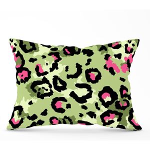 WRT Ltd Green And Pink Leopard Print Cushions - 33cm x 48cm WRT Ltd Green And Pink Leopard Print Cushions - 33cm x 48cm