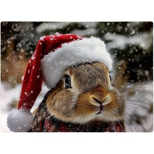 WRT Ltd Christmas Brown Rabbit Glass Chopping Board WRT Ltd Christmas Brown Rabbit Glass Chopping Board
