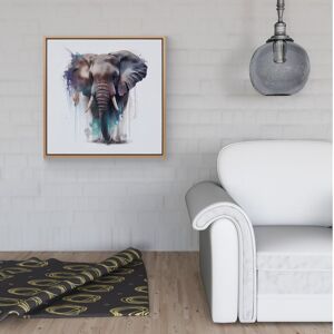 WRT Ltd Elephant Splashart Framed Canvas - 16" x 16" - Pine WRT Ltd Elephant Splashart Framed Canvas - 16" x 16" - Pine