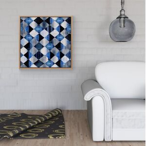 WRT Ltd Square Checkered Pattern Framed Canvas - 30" x 30" - Black WRT Ltd Square Checkered Pattern Framed Canvas - 30" x 30" - Black