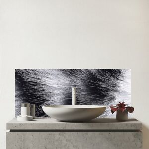 WRT Ltd Silver Tabby Cat Fur Print Glass Bathroom Splashback WRT Ltd Silver Tabby Cat Fur Print Glass Bathroom Splashback