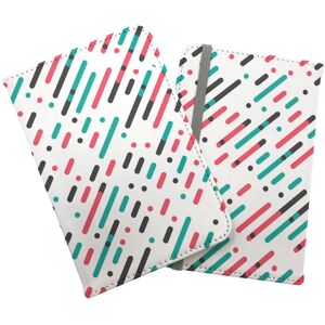 WRT Ltd Overlapping Coloured Diagonal Lines Passport Cover WRT Ltd Overlapping Coloured Diagonal Lines Passport Cover