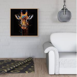WRT Ltd Giraffe Face Splashart Framed Canvas - 30" x 30" - Pine WRT Ltd Giraffe Face Splashart Framed Canvas - 30" x 30" - Pine