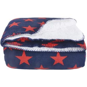 XS-Stock.com Ltd Luxury Double Layer Stars Sherpa Lined Fleece Blanket Sofa Bed Throw - Navy & Red - 150 x 200cm XS-Stock.com Ltd Luxury Double Layer Stars Sherpa Lined Fleece Blanket Sofa Bed Throw - Navy & Red - 150 x 200cm