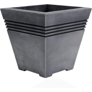 XS-Stock.com Ltd Strata Square Milano Decorative Outdoor Planter Large Garden Pot 33cm - Ash XS-Stock.com Ltd Strata Square Milano Decorative Outdoor Planter Large Garden Pot 33cm - Ash