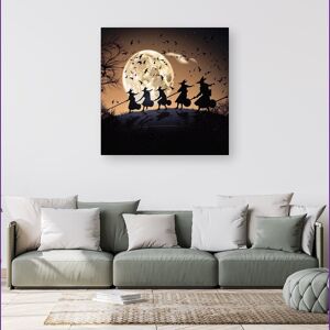 WRT Ltd A Group Of Witches Riding Broomsticks Canvas - Small 10" x 10" WRT Ltd A Group Of Witches Riding Broomsticks Canvas - Small 10" x 10"