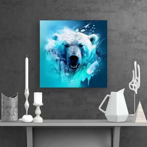 WRT Ltd Polar Bear Face Splashart Canvas - Large 30" x 30" WRT Ltd Polar Bear Face Splashart Canvas - Large 30" x 30"