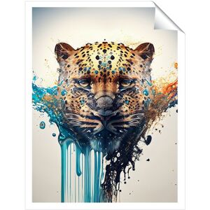 WRT Ltd Leapoard Face Splashart On Light Background Art Prints - 8" x 10" - No frame WRT Ltd Leapoard Face Splashart On Light Background Art Prints - 8" x 10" - No frame
