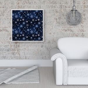 WRT Ltd Dreamy And Magical Snowflake Framed Canvas - 16" x 16" - White WRT Ltd Dreamy And Magical Snowflake Framed Canvas - 16" x 16" - White
