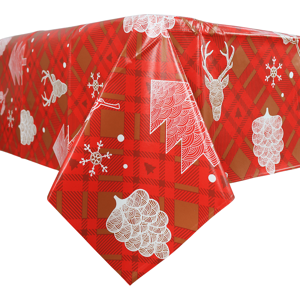 XS-Stock.com Ltd Christmas Tablecloth PVC Wipe Clean Xmas Table Cover - Trees & Stags XS-Stock.com Ltd Christmas Tablecloth PVC Wipe Clean Xmas Table Cover - Trees & Stags