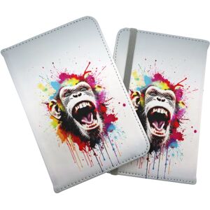 WRT Ltd Coloured Splashart Crazy Monkey Face Passport Cover WRT Ltd Coloured Splashart Crazy Monkey Face Passport Cover