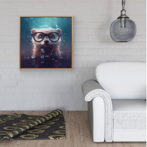 WRT Ltd Ferret Splashart Water Framed Canvas - 40" x 40" - Pine WRT Ltd Ferret Splashart Water Framed Canvas - 40" x 40" - Pine