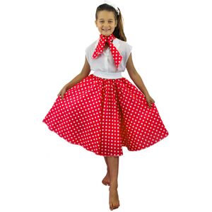 I Love Fancy Dress Childs Long Polka Dot Skirt - Red/White I Love Fancy Dress Childs Long Polka Dot Skirt - Red/White