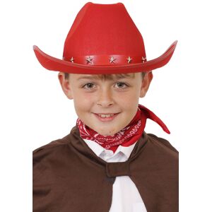 I Love Fancy Dress Childs Red Studded Cowboy Hat - Pack of 3 I Love Fancy Dress Childs Red Studded Cowboy Hat - Pack of 3