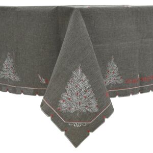 XS-Stock.com Ltd Christmas Tree Embroidered Tablecloths Napkins Fabric Dark Grey - 52 x 90" XS-Stock.com Ltd Christmas Tree Embroidered Tablecloths Napkins Fabric Dark Grey - 52 x 90"
