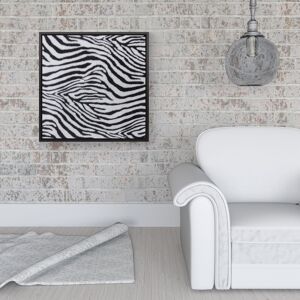 WRT Ltd Zebra Texture Pattern Framed Canvas - 16" x 16" - Black WRT Ltd Zebra Texture Pattern Framed Canvas - 16" x 16" - Black