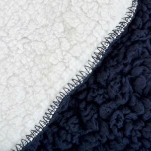 XS-Stock.com Ltd Double Layer Sherpa Super Soft Fleece Blanket Home Sofa Bed Throw - Navy - 150 x 200cm XS-Stock.com Ltd Double Layer Sherpa Super Soft Fleece Blanket Home Sofa Bed Throw - Navy - 150 x 200cm