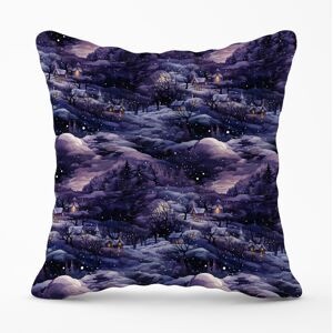 WRT Ltd Snowy Christmas Village On A Starry Night Cushions - 45cm x 45cm WRT Ltd Snowy Christmas Village On A Starry Night Cushions - 45cm x 45cm