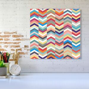 WRT Ltd Geometric Multi Colored Chevron Pattern Canvas - Large 30" x 30" WRT Ltd Geometric Multi Colored Chevron Pattern Canvas - Large 30" x 30"