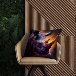 WRT Ltd Golden Rhino Face Splashart Outdoor Cushion - 60cm x 60cm WRT Ltd Golden Rhino Face Splashart Outdoor Cushion - 60cm x 60cm