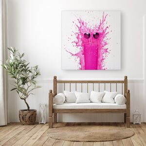 WRT Ltd Pink Splashart Glass Canvas - Medium 16" x 16" WRT Ltd Pink Splashart Glass Canvas - Medium 16" x 16"