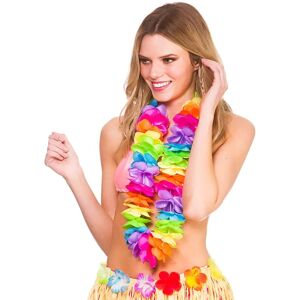 XS-Stock.com Ltd Deluxe Satin Flower Necklace Hawaiian Lei Garland 9cm Petals - Rainbow XS-Stock.com Ltd Deluxe Satin Flower Necklace Hawaiian Lei Garland 9cm Petals - Rainbow