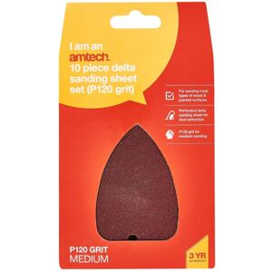 XS-Stock.com Ltd Amtech Delta Sanding Sheet Set 10 Piece - P120 Grit XS-Stock.com Ltd Amtech Delta Sanding Sheet Set 10 Piece - P120 Grit