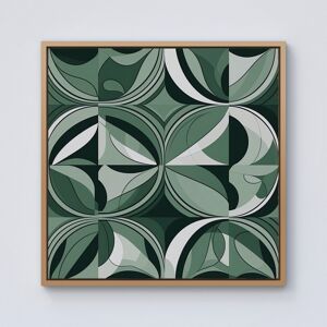 WRT Ltd Geometric Green Black Framed Canvas - 10" x 10" - Pine WRT Ltd Geometric Green Black Framed Canvas - 10" x 10" - Pine