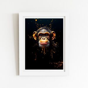 WRT Ltd Splashart Cheeky Chimp Face Art Prints - 24" x 36" - No frame WRT Ltd Splashart Cheeky Chimp Face Art Prints - 24" x 36" - No frame