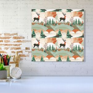 WRT Ltd Reindeer On A Snowy Landscape Pattern Canvas - Large 30" x 30" WRT Ltd Reindeer On A Snowy Landscape Pattern Canvas - Large 30" x 30"