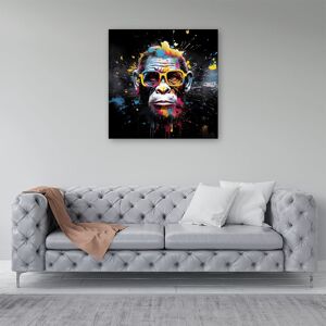 WRT Ltd Coloured Splashart Monkey Face Canvas - Small 10" x 10" WRT Ltd Coloured Splashart Monkey Face Canvas - Small 10" x 10"