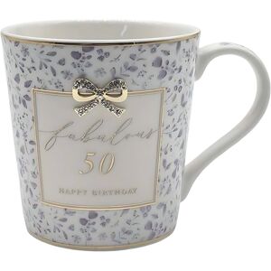 Why Not Shop UK Ltd Madelaine Fabulous 50 50th Birthday Boxed Gift Mug With Diamante Bow Why Not Shop UK Ltd Madelaine Fabulous 50 50th Birthday Boxed Gift Mug With Diamante Bow
